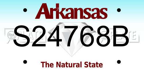S24768B Arkansas License Plate