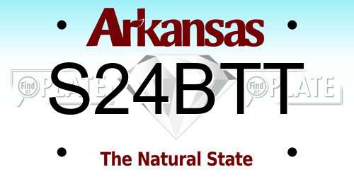 S24BTT Arkansas License Plate