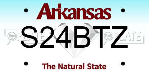 S24BTZ Arkansas License Plate