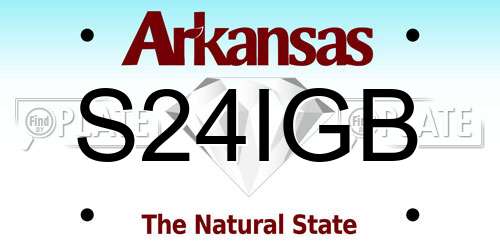 S24IGB Arkansas License Plate
