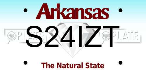 S24IZT Arkansas License Plate