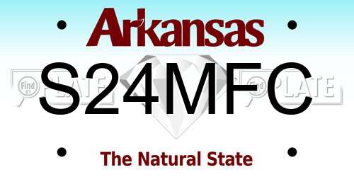 S24MFC Arkansas License Plate