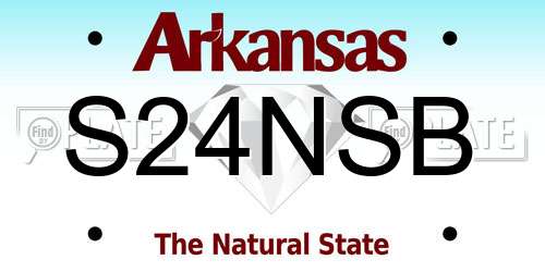 S24NSB Arkansas License Plate