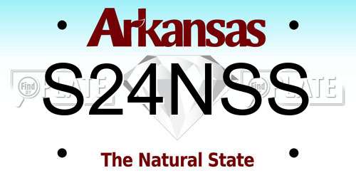 S24NSS Arkansas License Plate