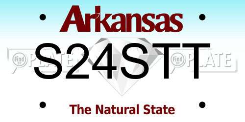 S24STT Arkansas License Plate