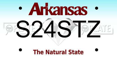 S24STZ Arkansas License Plate