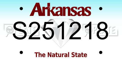 S251218 Arkansas License Plate