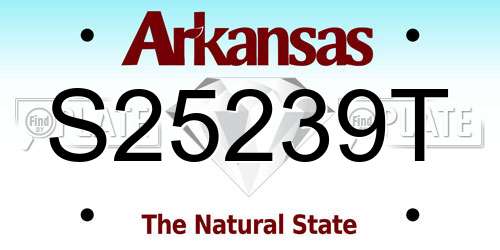S25239T Arkansas License Plate