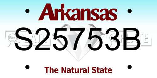 S25753B Arkansas License Plate