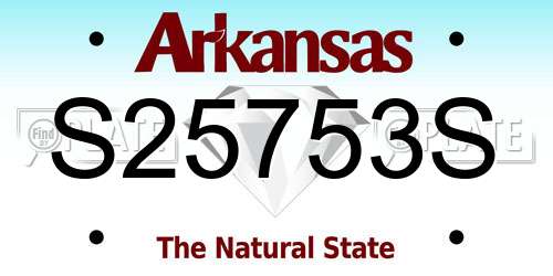 S25753S Arkansas License Plate