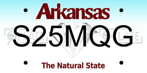 S25MQG Arkansas License Plate