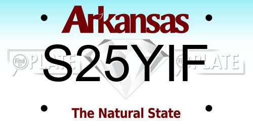 S25YIF Arkansas License Plate