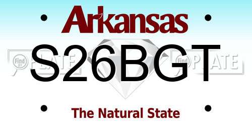 S26BGT Arkansas License Plate