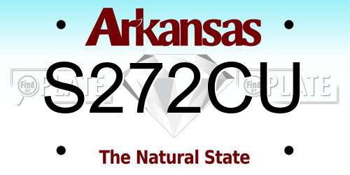 S272CU Arkansas License Plate