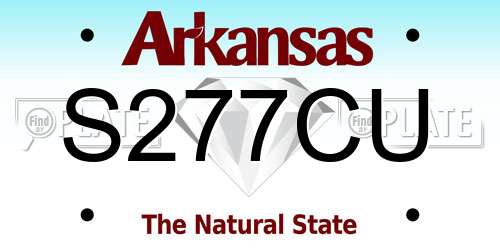 S277CU Arkansas License Plate