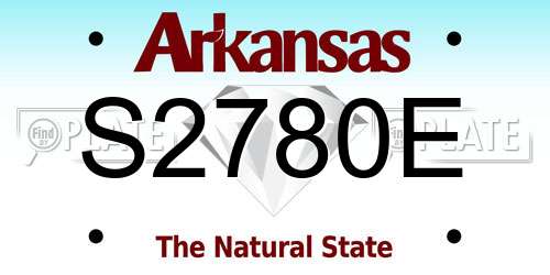 S2780E Arkansas License Plate