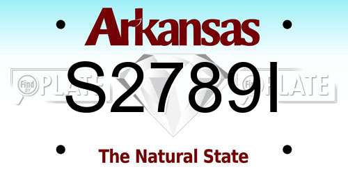 S2789I Arkansas License Plate
