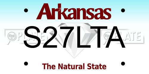 S27LTA Arkansas License Plate