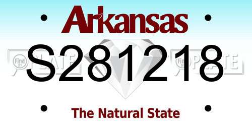S281218 Arkansas License Plate