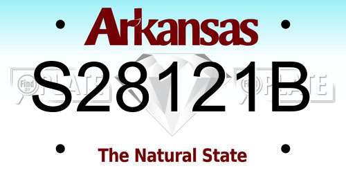 S28121B Arkansas License Plate