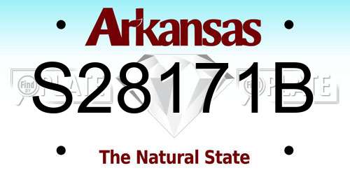 S28171B Arkansas License Plate