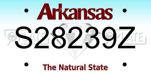 S28239Z Arkansas License Plate
