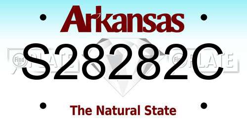 S28282C Arkansas License Plate