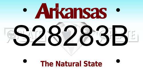 S28283B Arkansas License Plate