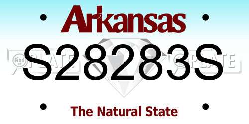 S28283S Arkansas License Plate