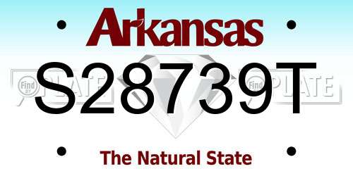 S28739T Arkansas License Plate