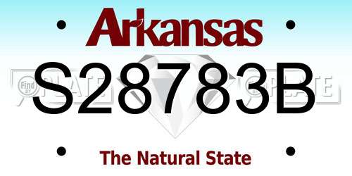 S28783B Arkansas License Plate