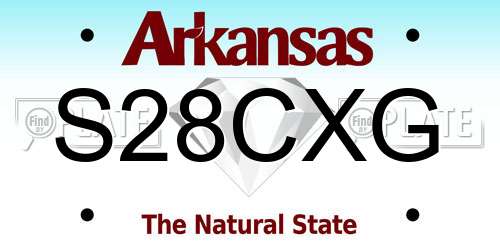 S28CXG Arkansas License Plate