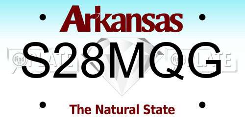 S28MQG Arkansas License Plate