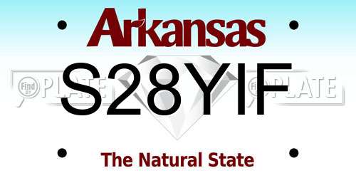 S28YIF Arkansas License Plate