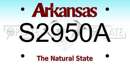 S2950A Arkansas License Plate