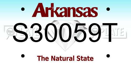 S30059T Arkansas License Plate