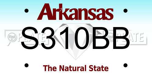 S310BB Arkansas License Plate