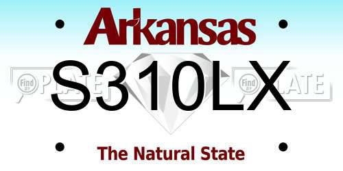 S310LX Arkansas License Plate