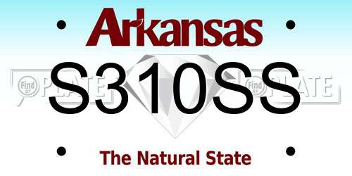 S310SS Arkansas License Plate