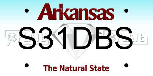 S31DBS Arkansas License Plate