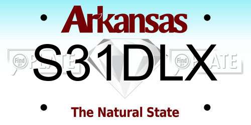 S31DLX Arkansas License Plate