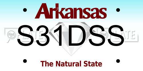 S31DSS Arkansas License Plate