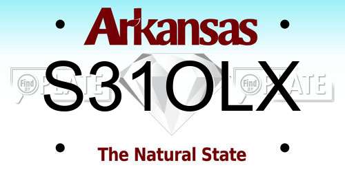 S31OLX Arkansas License Plate