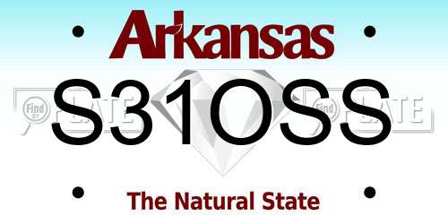 S31OSS Arkansas License Plate