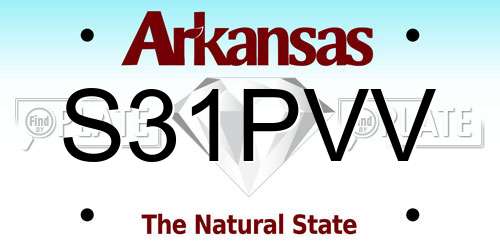 S31PVV Arkansas License Plate