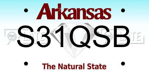 S31QSB Arkansas License Plate
