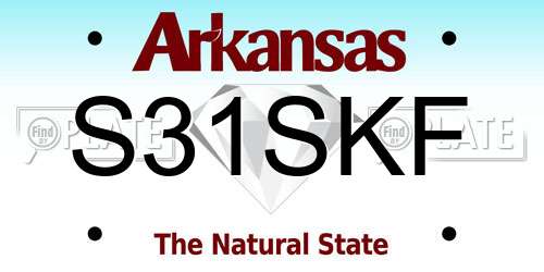 S31SKF Arkansas License Plate