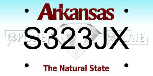 S323JX Arkansas License Plate