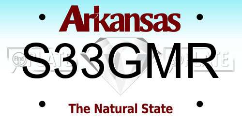 S33GMR Arkansas License Plate