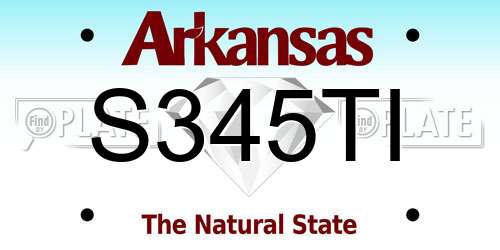 S345TI Arkansas License Plate